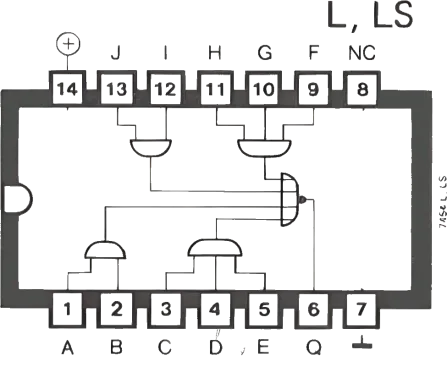 SN74LS54N - AND/NOR gate with 2 x 2 and 2 x 3 inputs DIP14