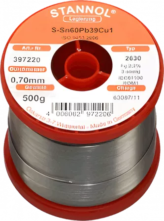 LZ3007-0500 - Lötdraht auf Rolle 2630 2,2% 0,7mm Sn60Pb39Cu1 500g