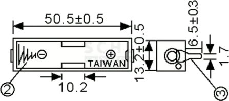 SN411PC - Batteriehalter 1xMicro AAA PCB-Pins