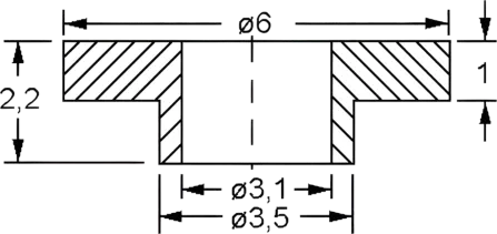 IN220SW - Isolierbuchsen 6mm für TO220 (IB6)