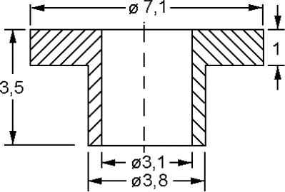 IB11 - Insulating Washer 7,1mm TO3+TOP3 black