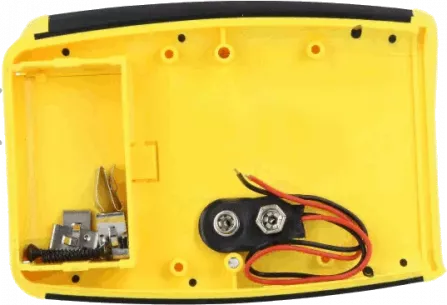 HA1553DYLBK-BAT - ABS-Gehäuse 147x89x25 gelb Batteriefach