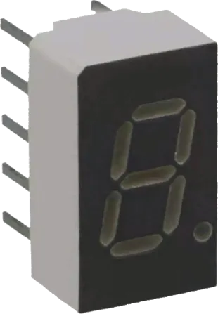 HDSP-A151 - 7 Segment Anzeige Höhe 7.62mm gemeinsame Anode Rot 14mcd