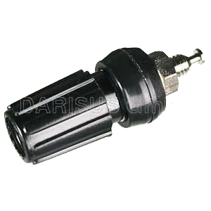 PK4SW - Polklemme schwarz 4mm lötbar, schraubbar