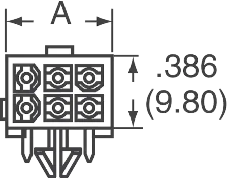 1-770969-0 - Nylonstiftleiste 6polig gewinkelt 4,14m
