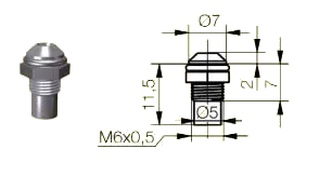 SMQ1069 - Metal socket for LED 3mm protruding, chrome-plated