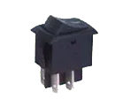 RSM2013C3BK - Wippenschalter DPST Ein/Aus 3A 250V schwarz