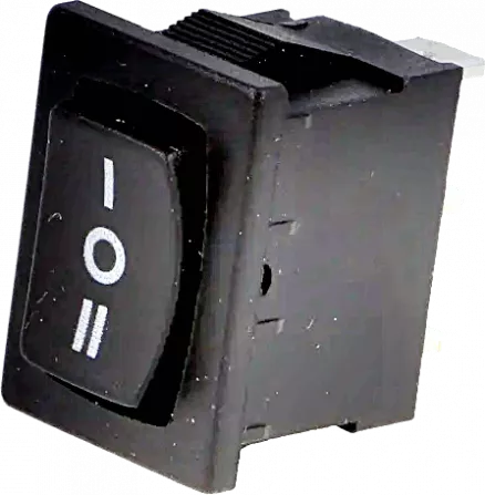 RSM1232C0BK - Wippenschalter Rocker SP3T (ON)-OFF-(ON) 3A schwarz