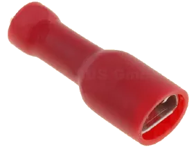 FHI48X08RT - Steckhülse 4,8x0,8 1,0mm rot vollisoliert