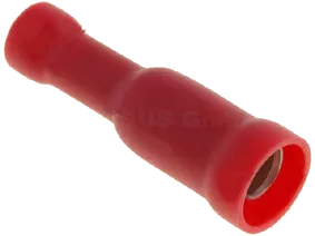 RH154RT - Kabelschuh-Rundhülse 4mm/1,5 mm² rot