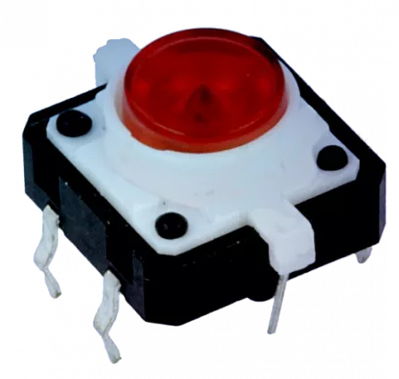 DTS21N-RT - Mini-Taster print lgd. 12x12 4,3mm 1,6N beleuchtet rot