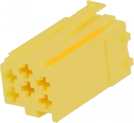 331441-1 - Ministecker ISO, Gehäuse (pin 341441) 6-polig gelb
