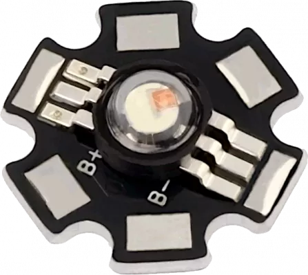 PM6B-3LFS - LED sternförmig 3W RGB 130° 350mA Linse transparent