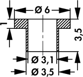 IB8 - Isolierbuchsen für TO220 6mm