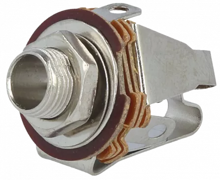 JC-209 - Stereobuchse Frontplatteneinbau 6.3 mm;Loch 9mm;1 Öffner