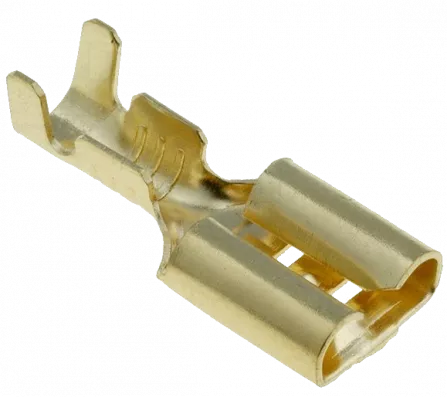 FSU6,3/2,5 - Flat Socket Terminal not insolated, gold plated, 6,3mm, 1-2,5mm² (PKU 10)