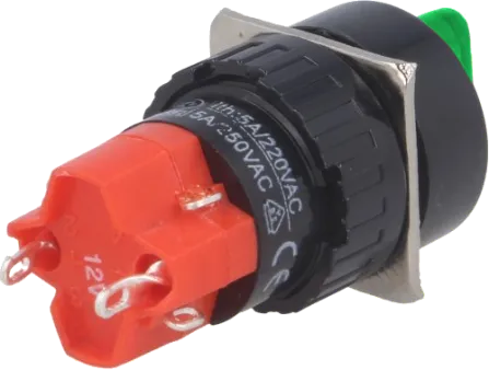 V16-11X-2-12G - 2-position SPDT 3A/220VAC 2A/24VDC -20÷55°C