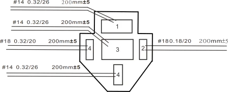 CS1-CW - Relais-Sockel mit Kabel (20cm) für Serie FRC2