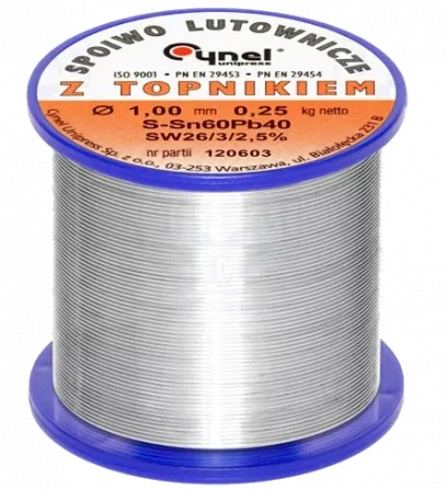 LC60M2-0.7/1.0 - Lötdraht 0,7mm 1kg auf Spule bleihaltig Sn60Pb40 Flussmittel halogenhaltig, Kolophonium, No Clean
