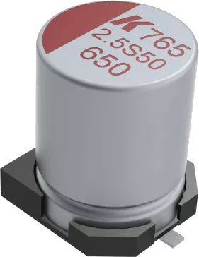 A765BC107M0JLAE025 - Polymer Kondensator 100uF 6,3V 25mR 5x6mm