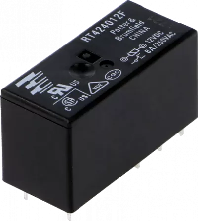 RT424012F - Relais DPDT 8A Uspule 12VCD 360R