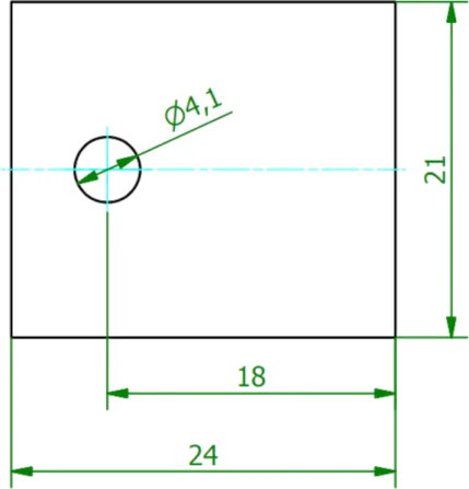 GS 218 - Glimmerplatte TO218 0.4k/W LxW=24x21mm