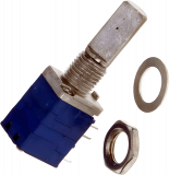 PTR902-2020F-A503 - Potenziometer Kohleschicht stereo 1 U linear 50k (Audio) ± 20% Achse abgeflacht 6mm L:20mm