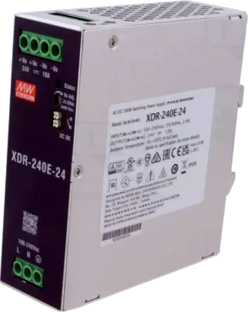 XDR-240E-24 - Netzteil auf Tragschiene 24VDC 0-10A Eingang 85-264VAC
