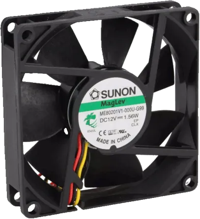 ME80201V1-G99 - Fan 12V 80x20 V 61m³/h 38dBA with f-signal