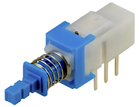 SPUN191400 - Push switch horizonal DPDT On-Off 0.1A 30VDC