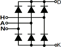 VUO36-16NO8 - 3-Ph-Bridge Rectifier 35A 1600V(RRM) Flat