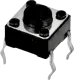 DTS61N - Tactile switch horizonal 6x6 4,3mm 1,6N