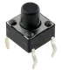 DTS63R - Tactile switch horizonal 6x6 7,0 mm 2,6N