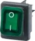 B448MASK-GN - Wippenschalter DPST 16A 250V sw/gn beleuchtet