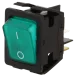 C6053AL-GN - Wippenschalter DPST 16A 250V sw/gn beleuchtet