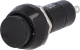 PS11BBK - Einbaudrucktaster SPST-NO 250VAC/1A schwarz