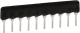 RN10PM001 - SIL Widerstandsnetzwerk 9R/10P ±2% 0.125W 1M