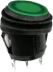 WIP12IP65BGN - Wippenschalter Gehäuseausschnitt: 20,2mm IP65, 250V beleuchtet grün