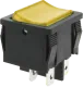 KWS70-GB - Rocker Switch 250VAC/6A - DPST illuminated (230V) yellow