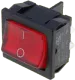H8653VBNBO - Rocker Switch DPST-NO 250VAC/6A illuminated (230V) red neon lamp