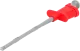 KLE6005RT - Klemmprüfspitze 4mm Pinzette rot