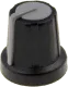 GMN-2GY - Miniature knob for potentiometershaft 6mm height 16mm black-grey