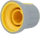 GMN-4SYL - Miniature knob for potentiometershaft 6mm height 14mm grey-yellow