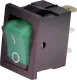 RSSM101A2C3GN - Wippenschalter Rocker beleuchtet SPST Ein/Aus 6A 250V grün