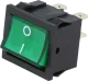 RSSM2014C3GN - Wippenschalter beleuchtet DPST 6A DPST grün beleuchtet