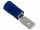 FS48X08BL - Kabelschuh-Flachstecker, isoliert 4,8x0,8mm blau