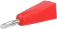 BS2RT - Bananenstecker 2mm Kabel, 5A rot