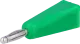 BS2GN - Banana jack 2mm, solder terminal, 5A green