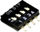 NHDS04 - DIP SWITCH, Raster 1,27mm