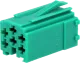 331441-2 - Ministecker ISO, Gehäuse (pin 341441) 6-polig grün